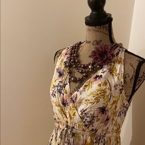 Floral maternity maxi dress